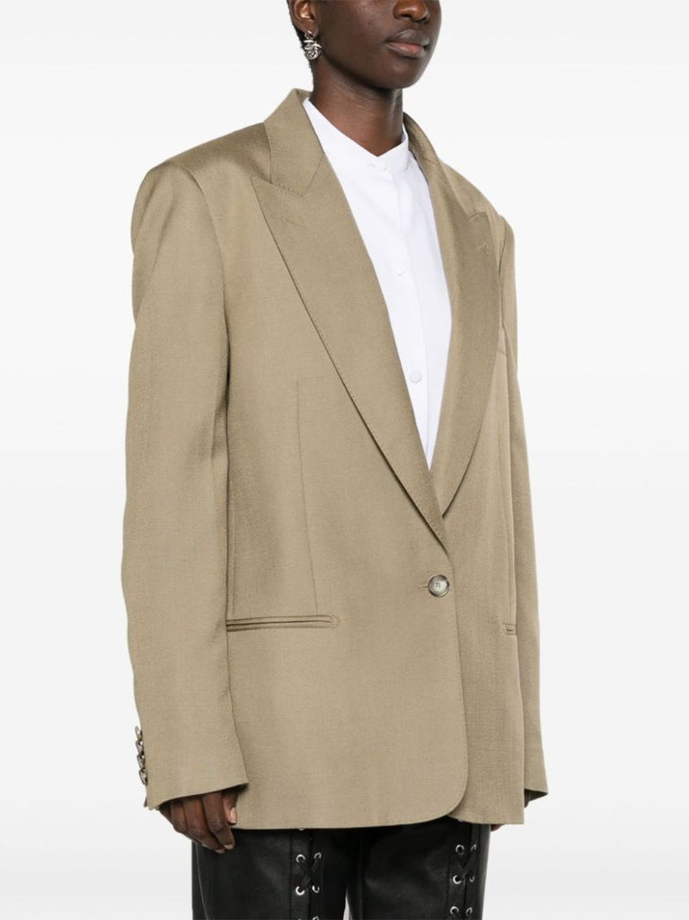 Green Single-breasted Blazer