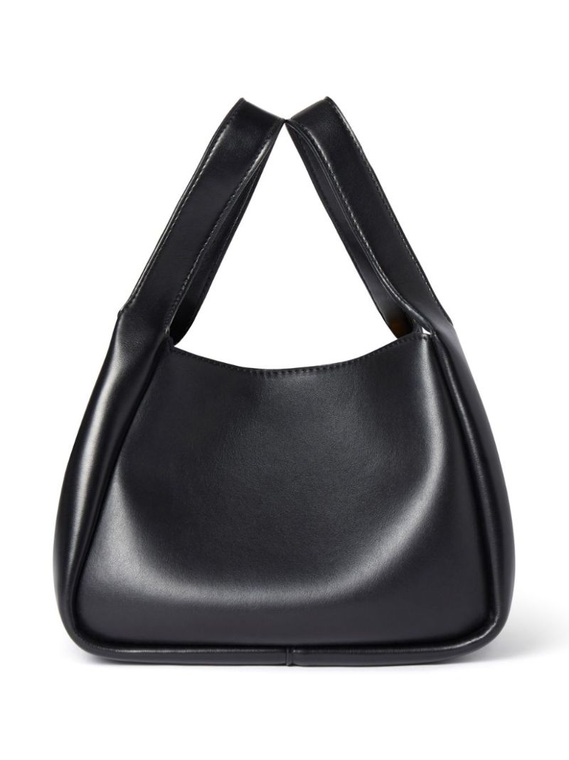 Black Perforated Logo Tote Bag