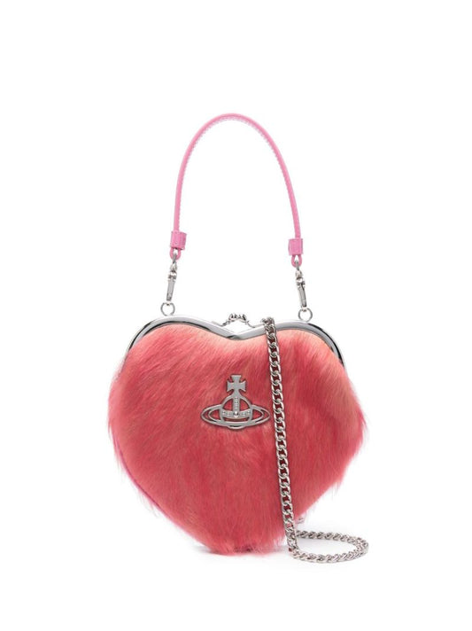 Pink Belle Faux-fur Clutch Bag