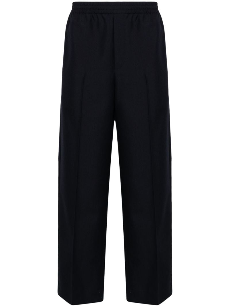 Blue Straight-leg Wool Trousers