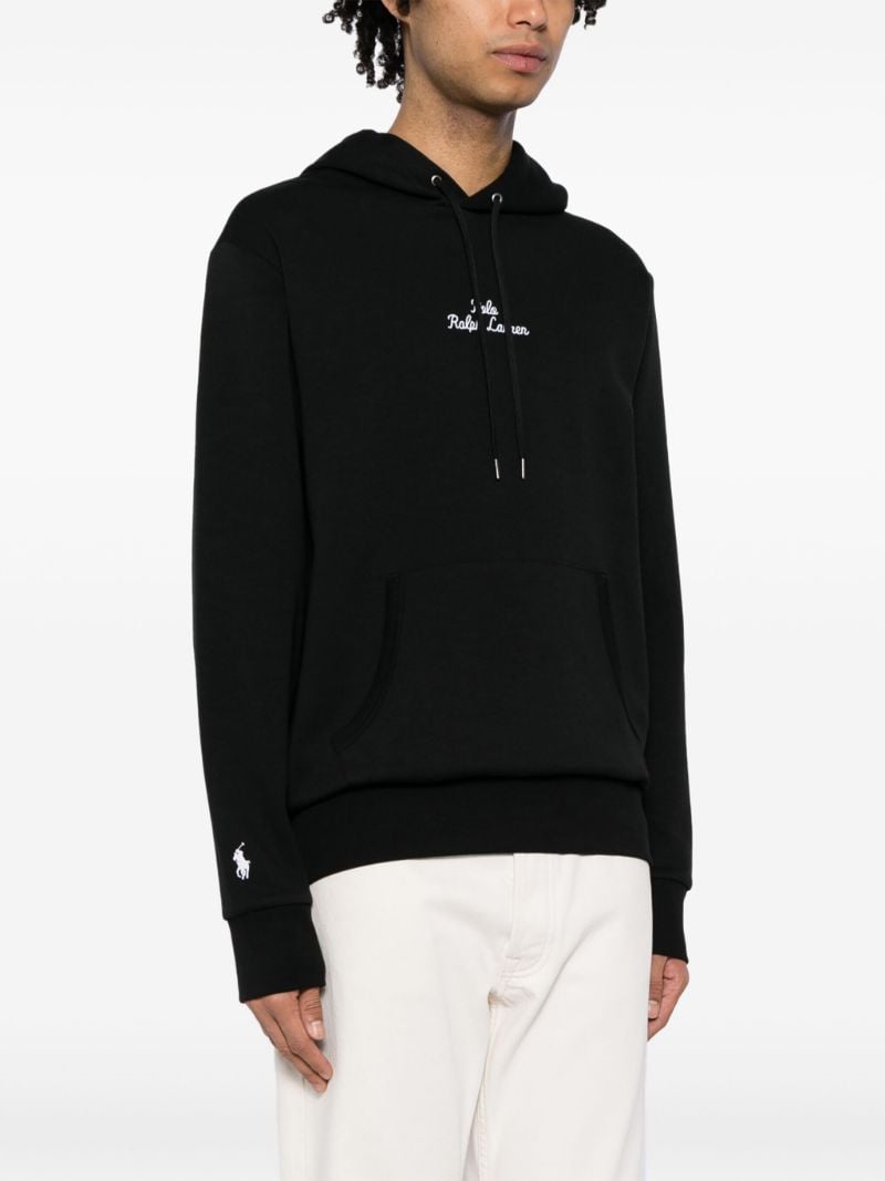 Black Logo-embroidered Hoodie