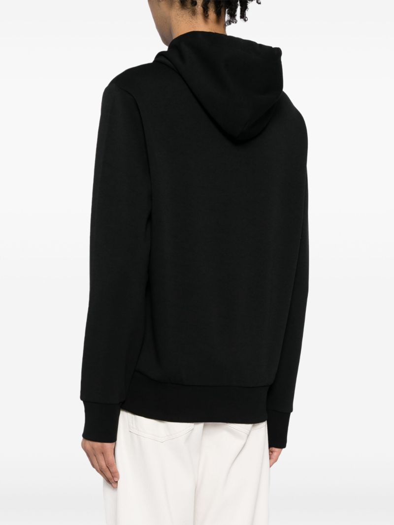 Black Logo-embroidered Hoodie