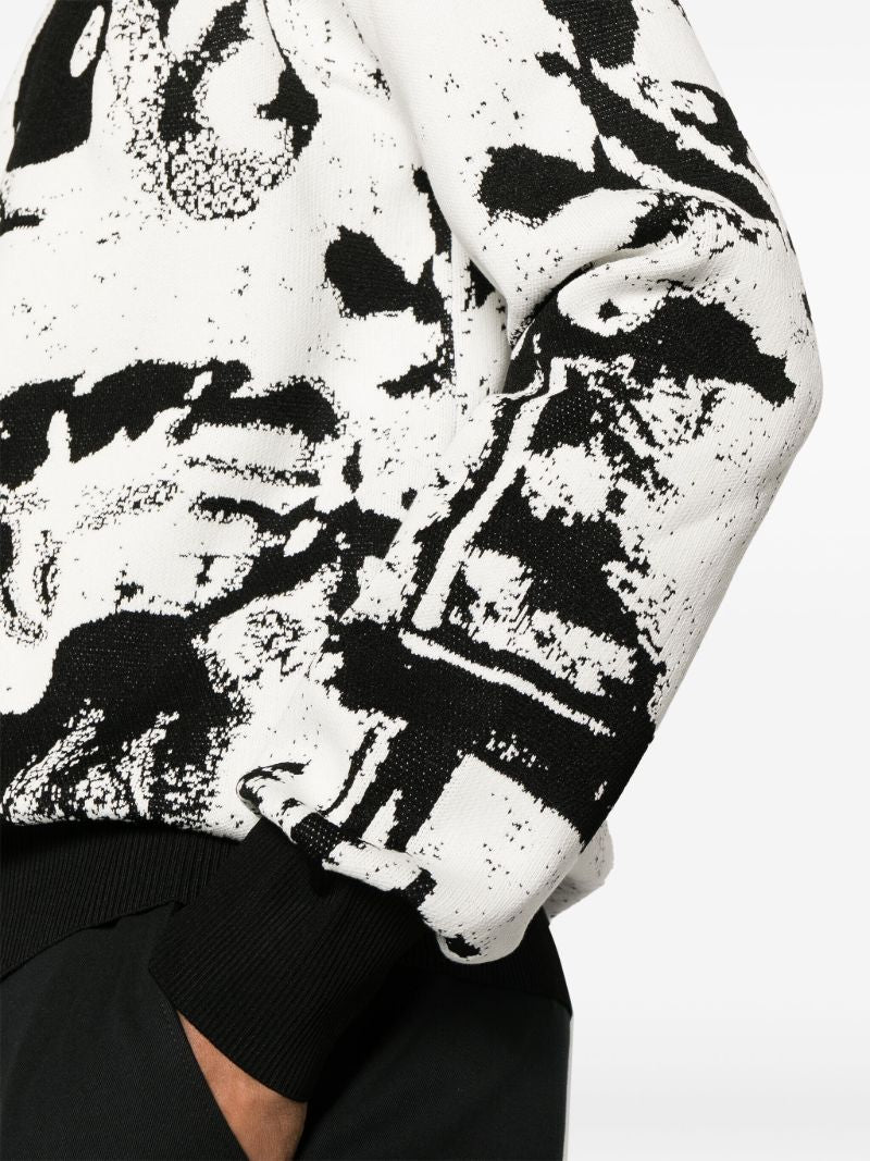 White Skull Print Sweatshirt
