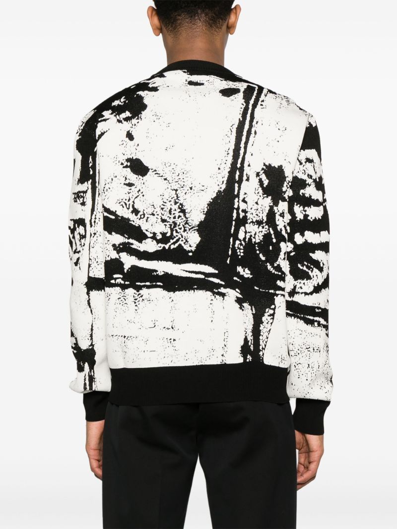 White Skull Print Sweatshirt