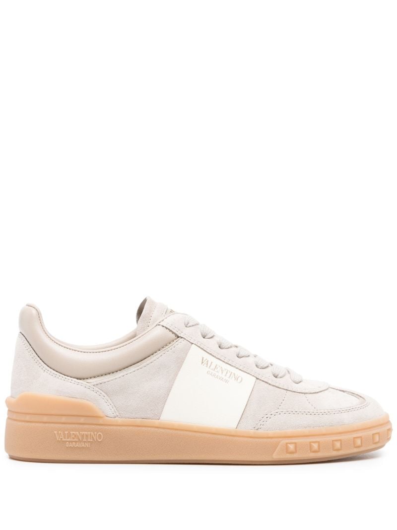 Neutral Rockstud Suede Sneakers