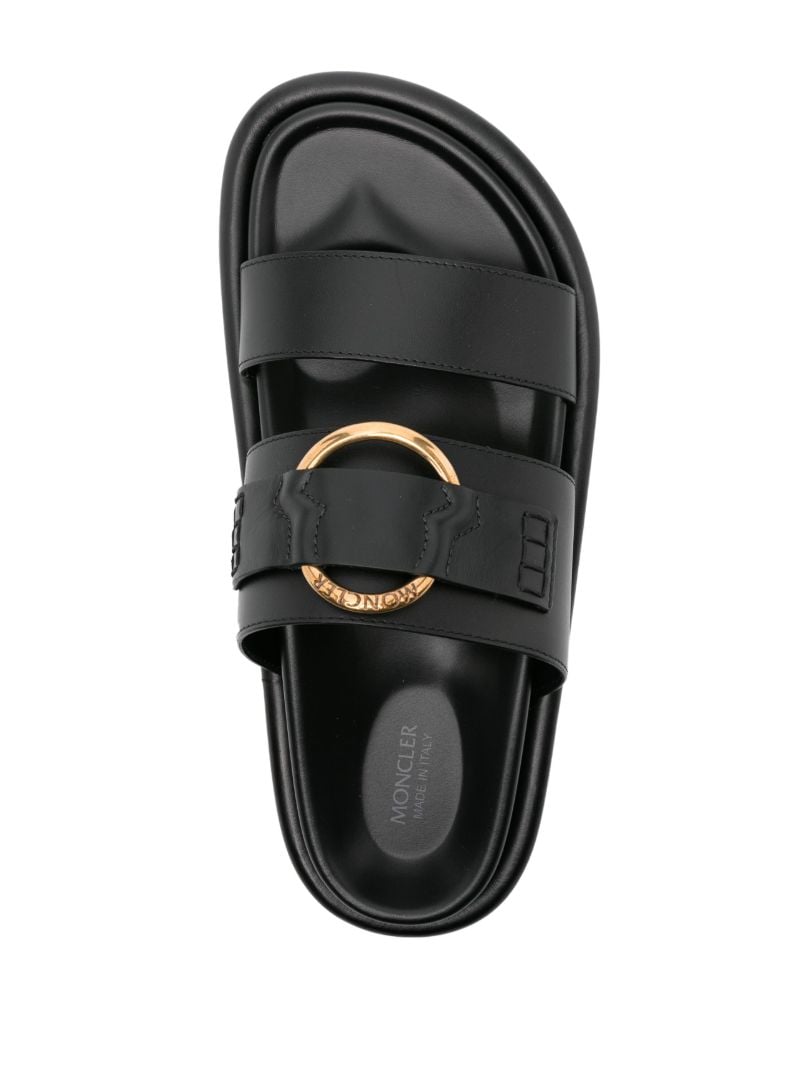 Black Bell Leather Sandals
