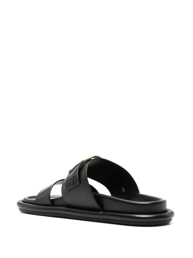 Black Bell Leather Sandals