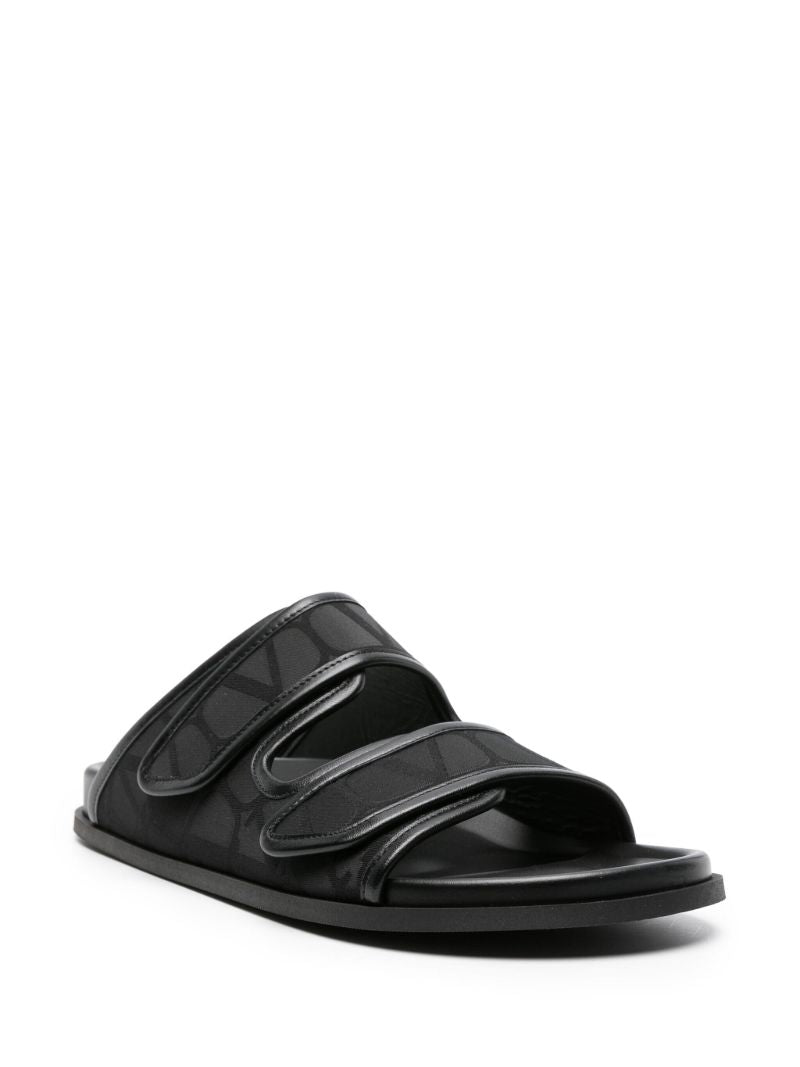 Black Iconographe Monogram Canvas Slides