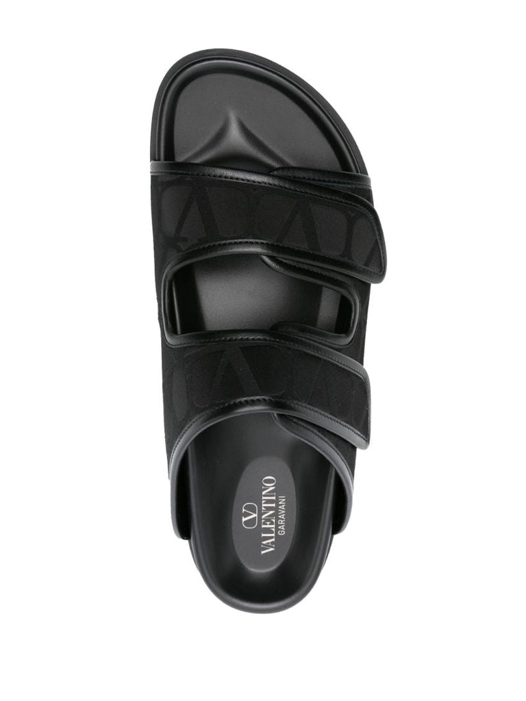 Black Iconographe Monogram Canvas Slides