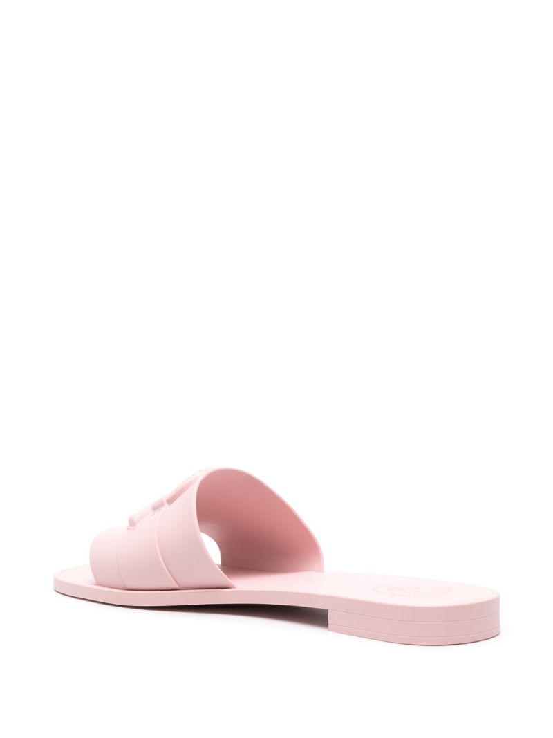 Pink Mon Logo-embossed Slides