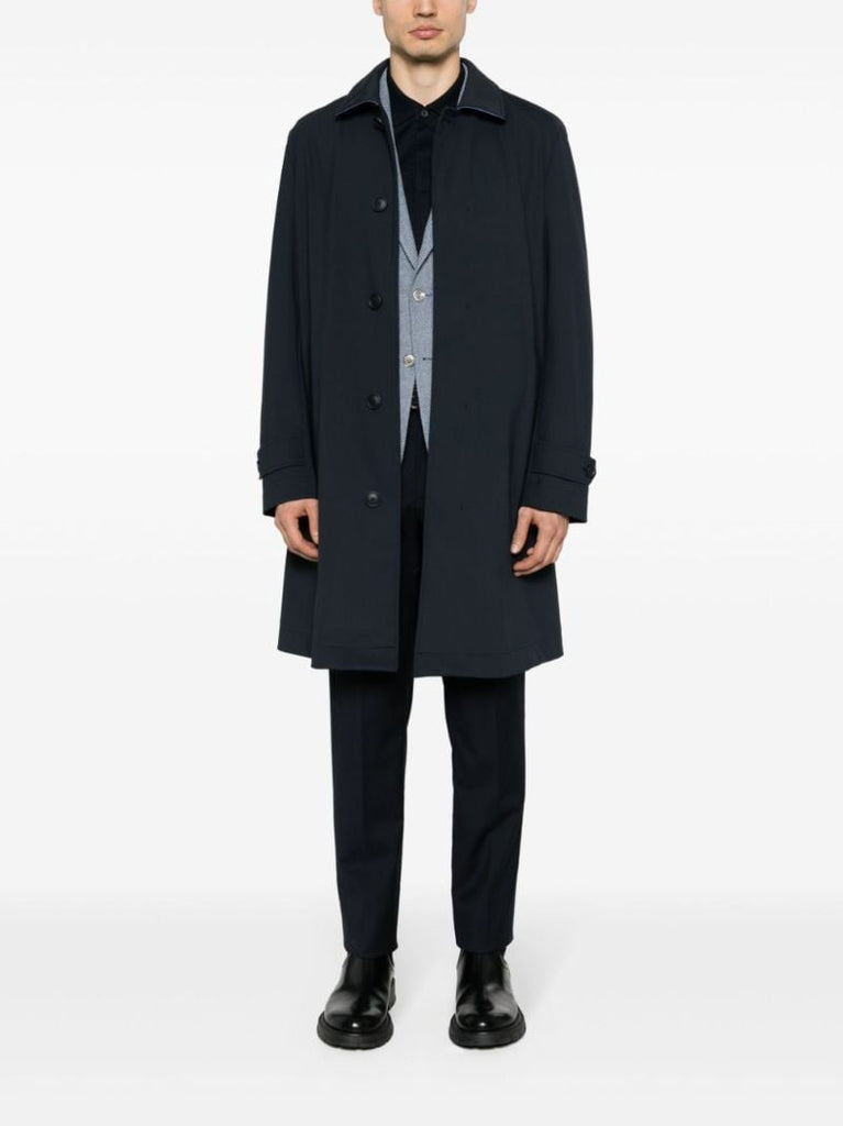 Blue Single Breasted Coat