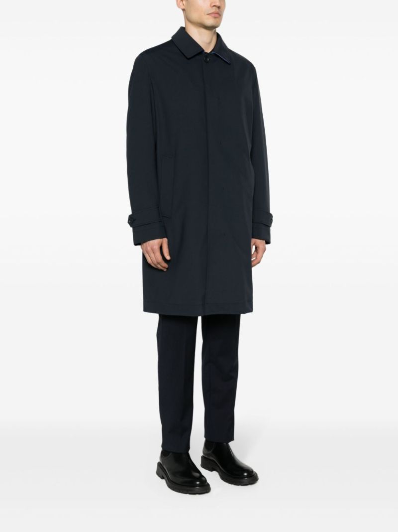 Blue Single Breasted Coat