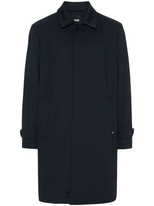 Blue Single Breasted Coat