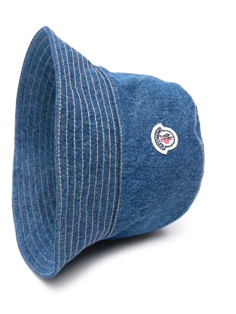 Blue Denim Logo AppliquÃ_x0083_Â© Bucket Hat