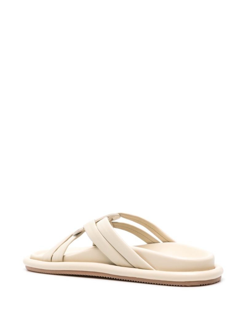Beige Bell Interwoven-straps Sandals
