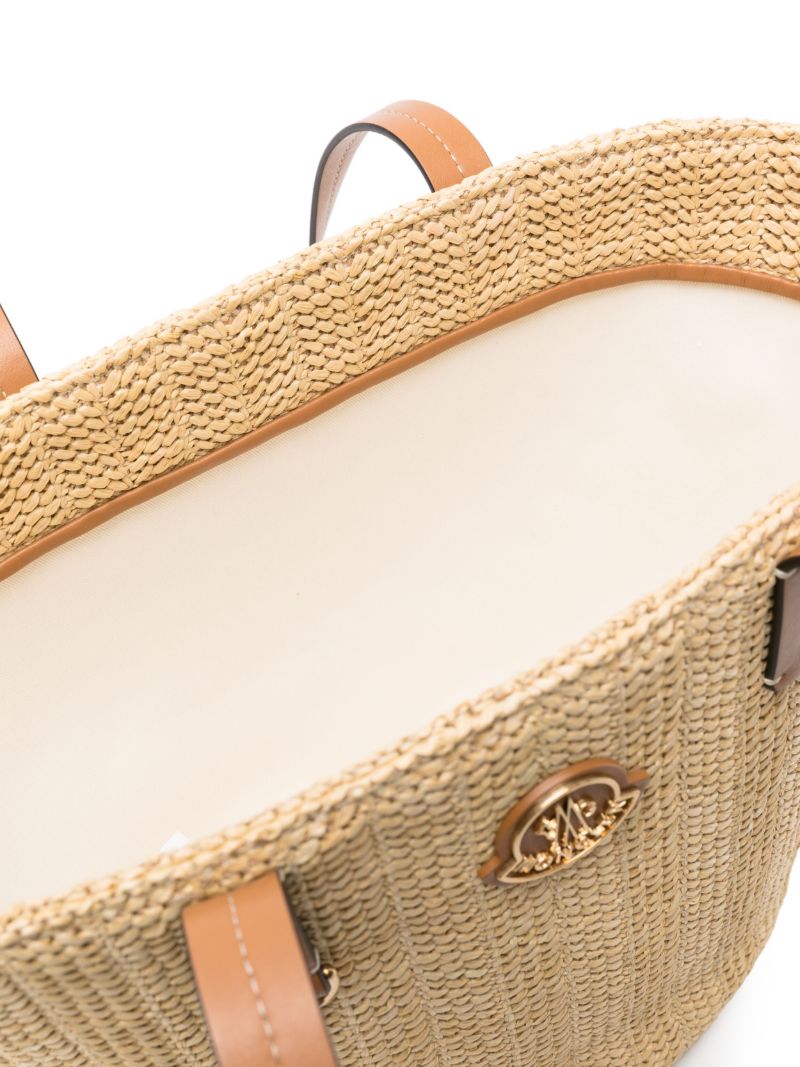 Beige Small Hubba Raffia Tote Bag