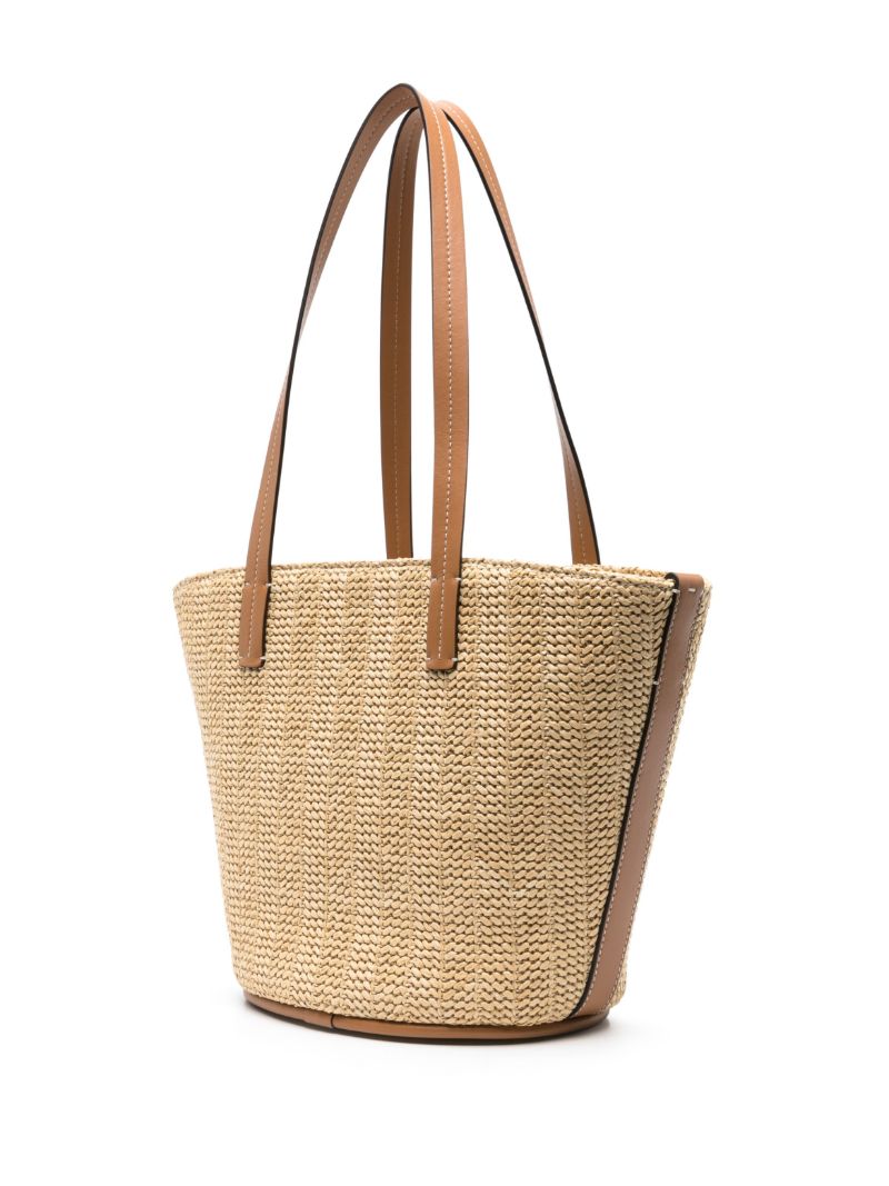 Beige Small Hubba Raffia Tote Bag
