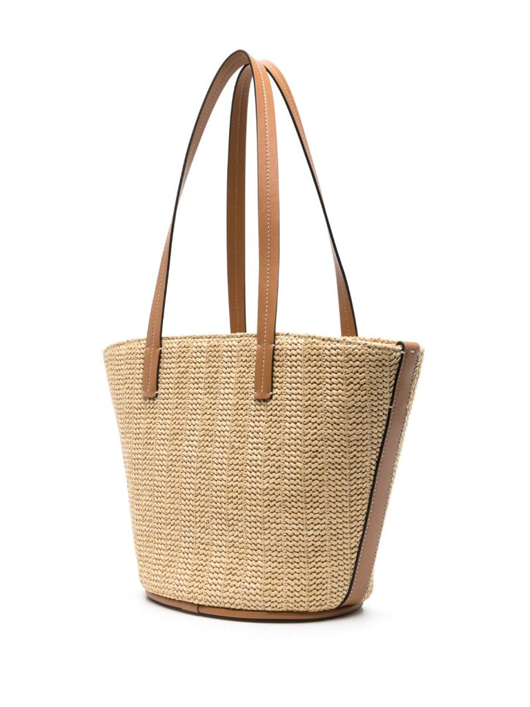 Beige Small Hubba Raffia Tote Bag