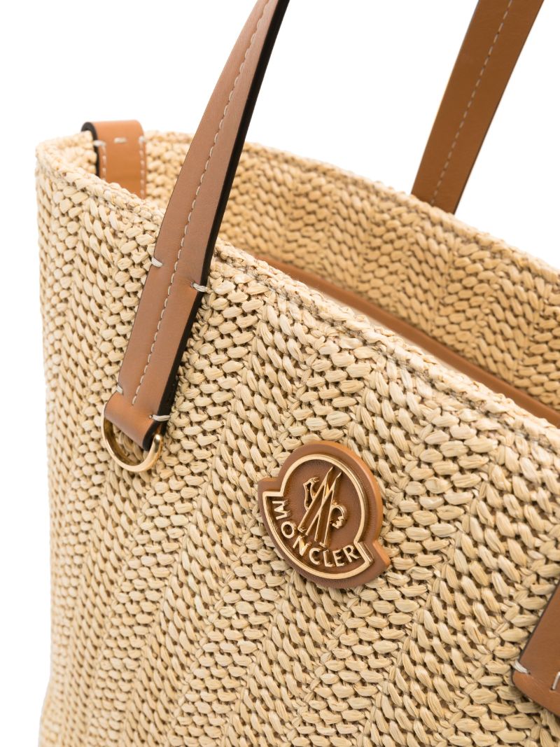Beige Small Hubba Raffia Tote Bag
