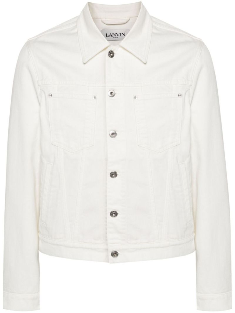 White Logo-patch Denim Jacket