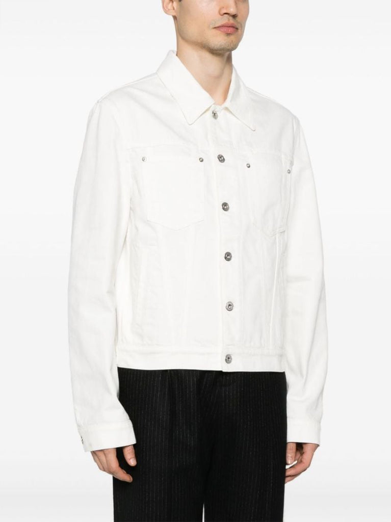 White Logo-patch Denim Jacket