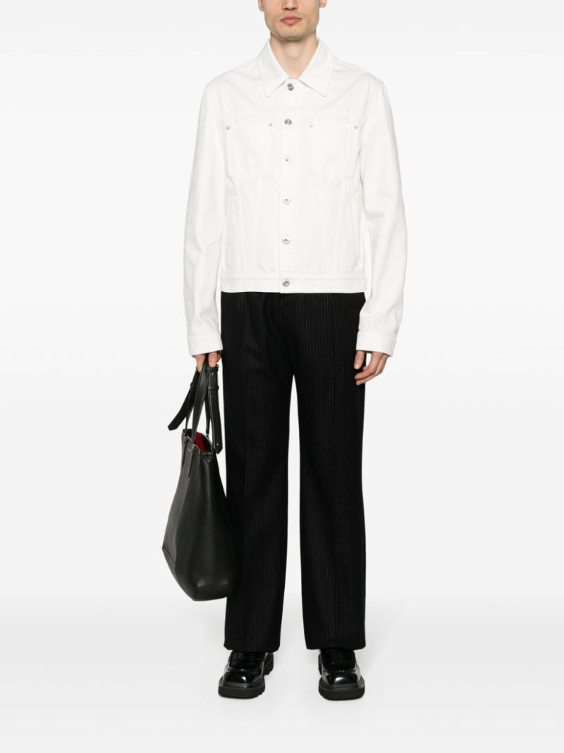 White Logo-patch Denim Jacket