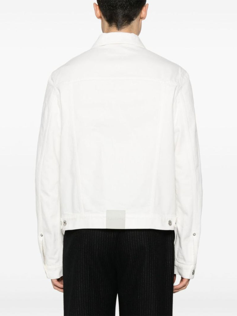White Logo-patch Denim Jacket