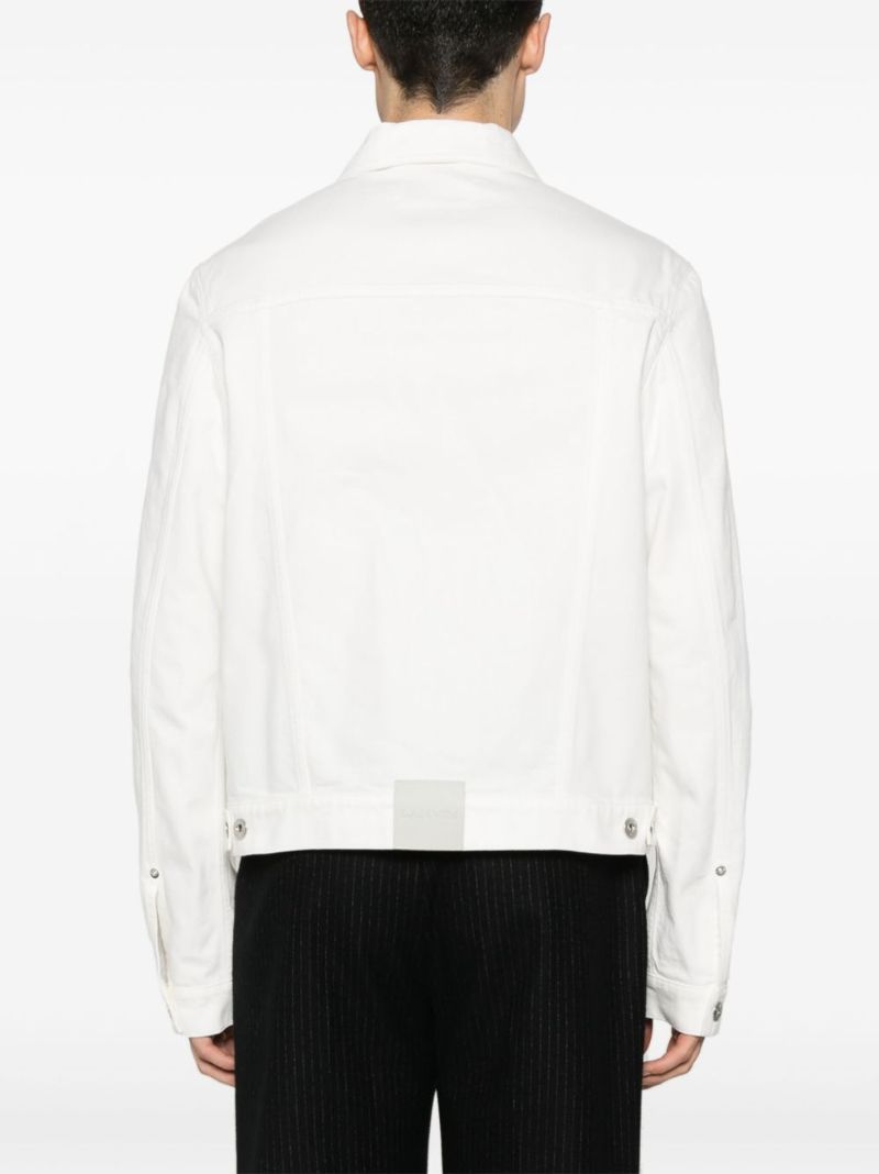 White Logo-patch Denim Jacket