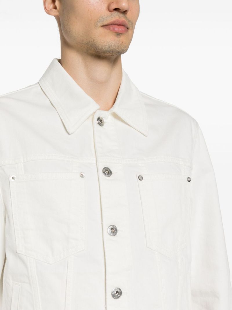 White Logo-patch Denim Jacket