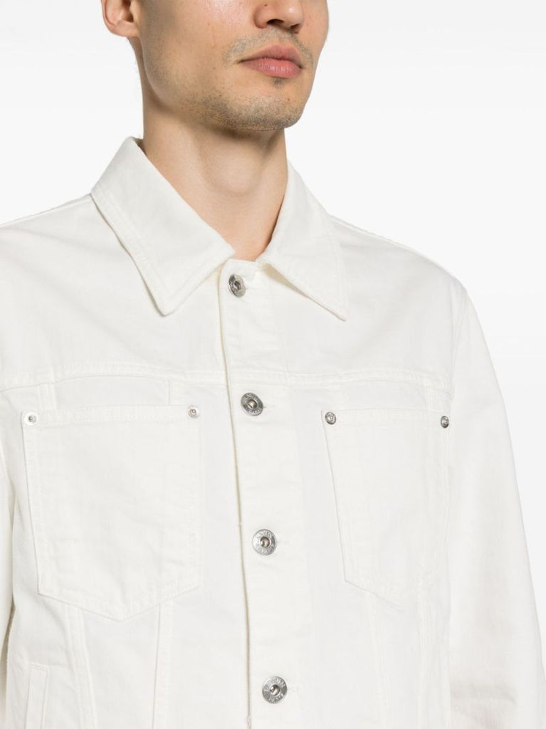 White Logo-patch Denim Jacket