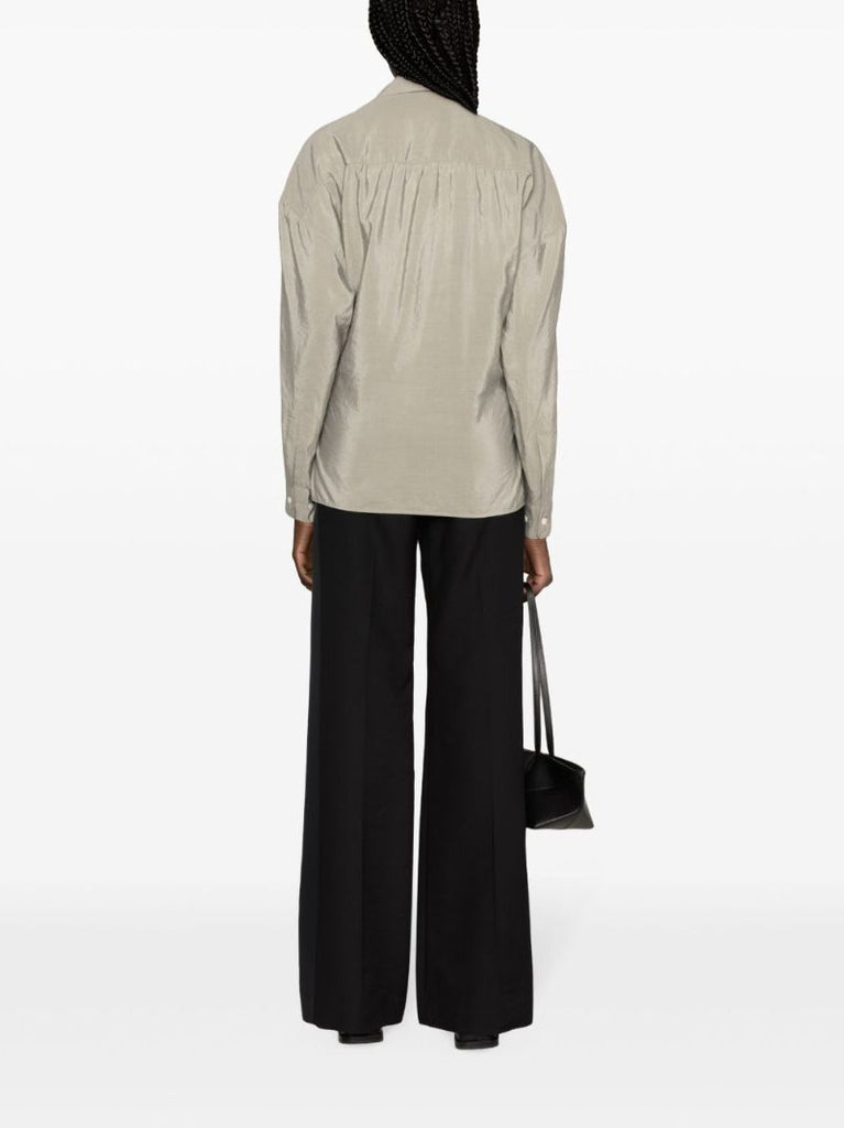 Grey Twisted Silk Shirt