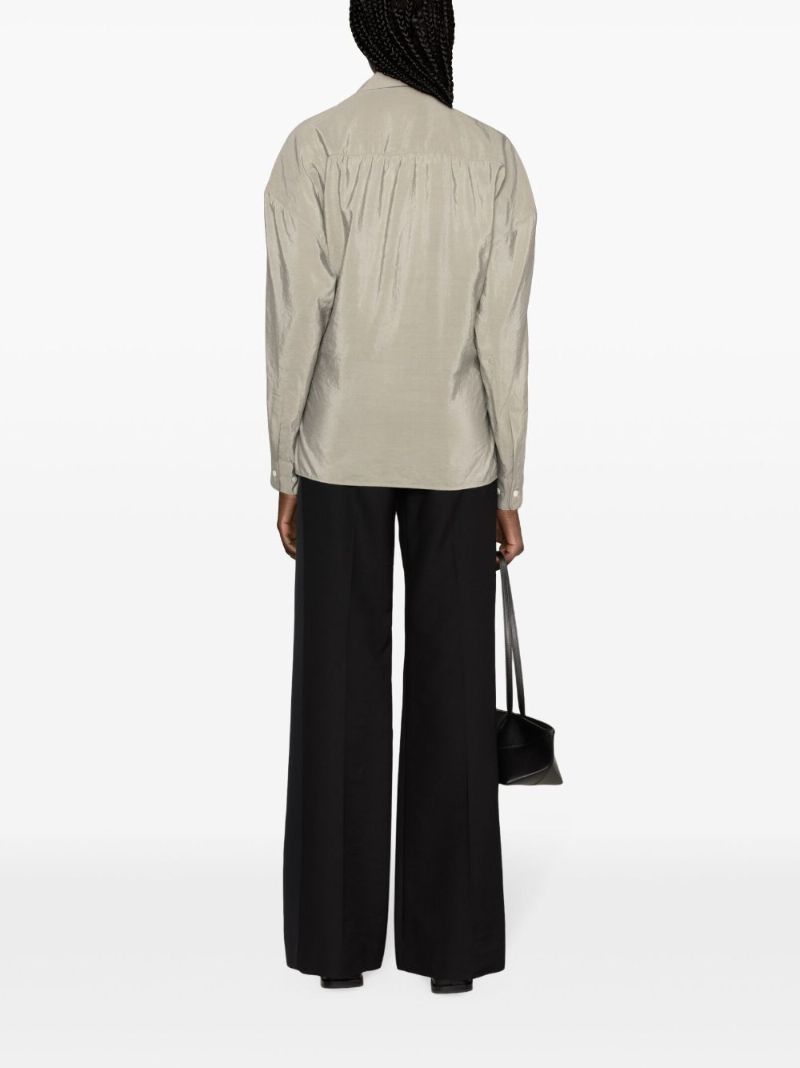 Grey Twisted Silk Shirt