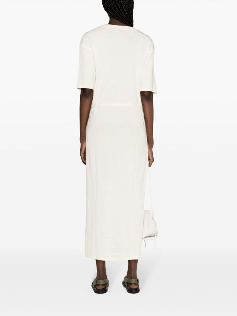 Neutral Belted T-shirt Dress
