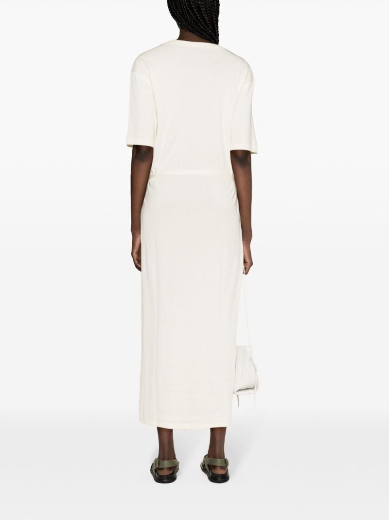 Neutral Belted T-shirt Dress