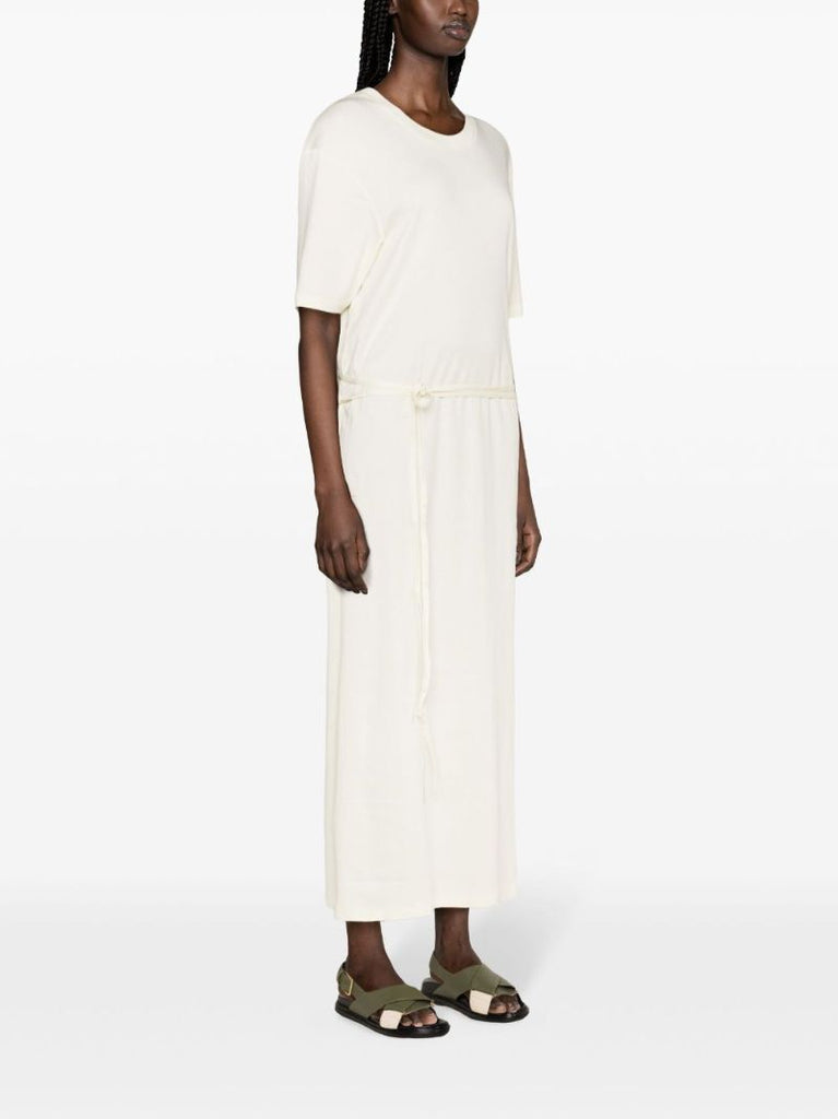 Neutral Belted T-shirt Dress