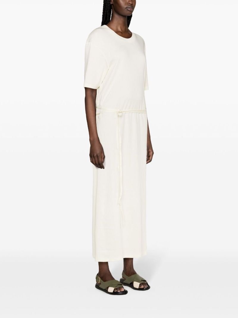 Neutral Belted T-shirt Dress