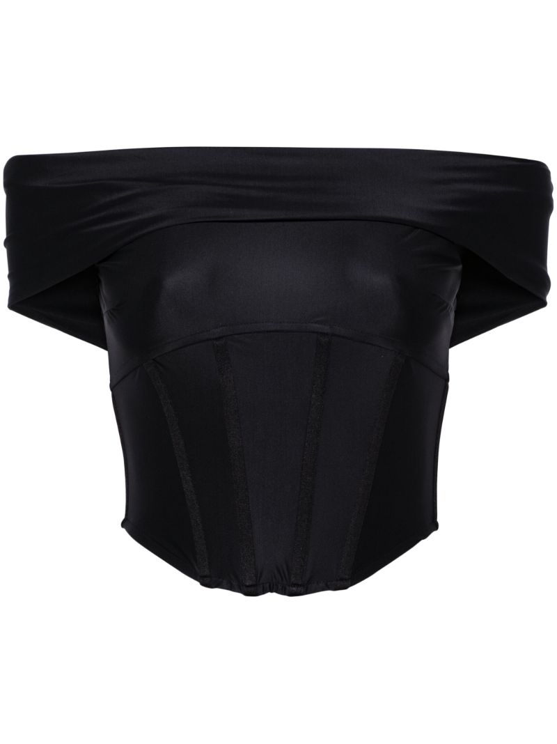 Black Elena Corset Blouse