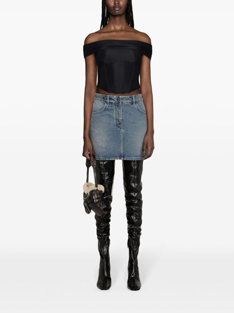 Black Elena Corset Blouse