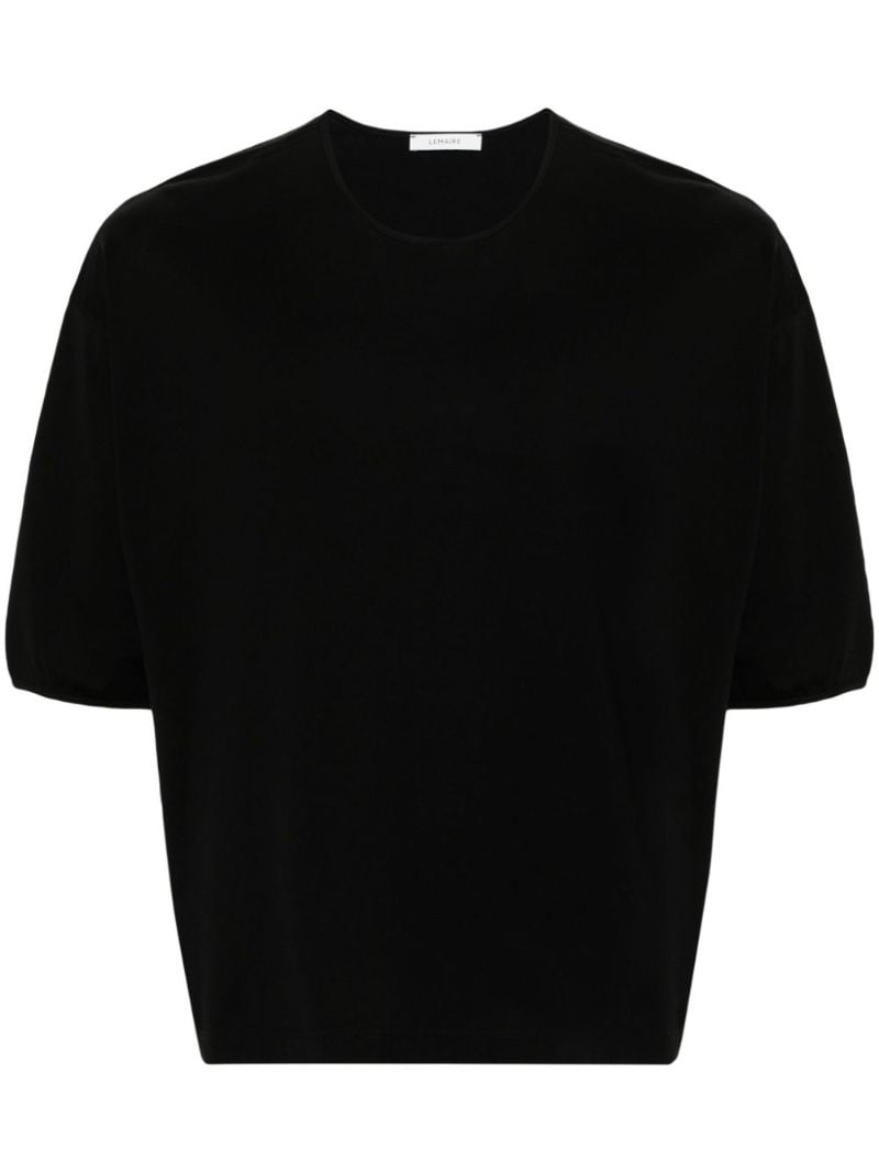 Black Drop Shoulder Cotton T-shirt