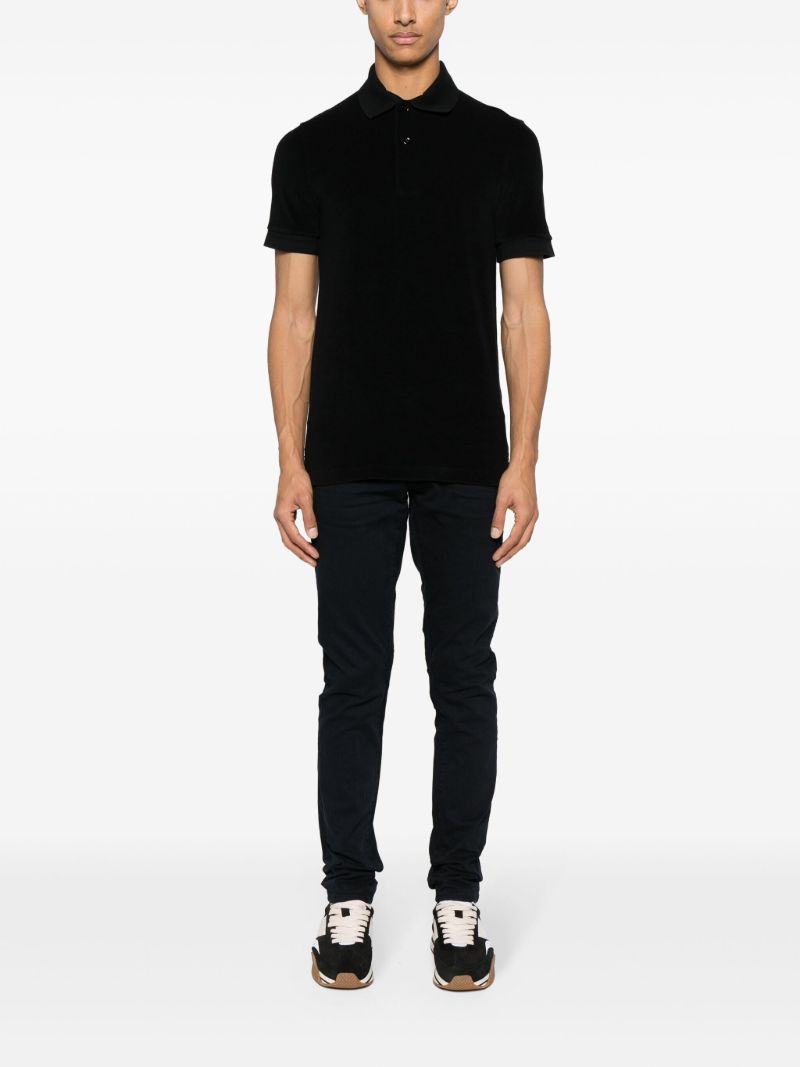 Black Short-sleeve Polo Shirt