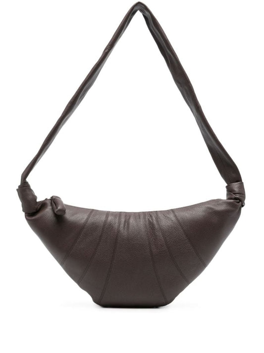 Brown Croissant Medium Leather Shoulder Bag