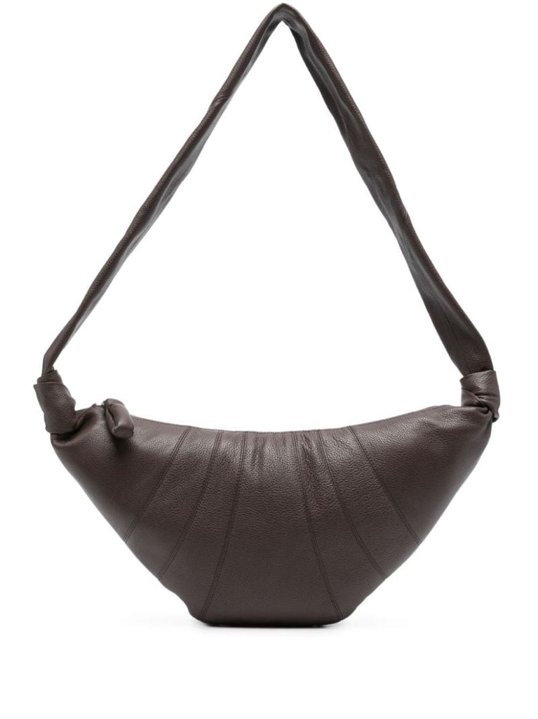 Brown Croissant Medium Leather Shoulder Bag
