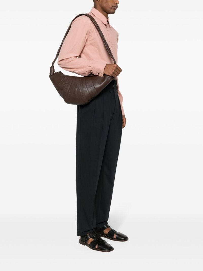 Brown Croissant Medium Leather Shoulder Bag