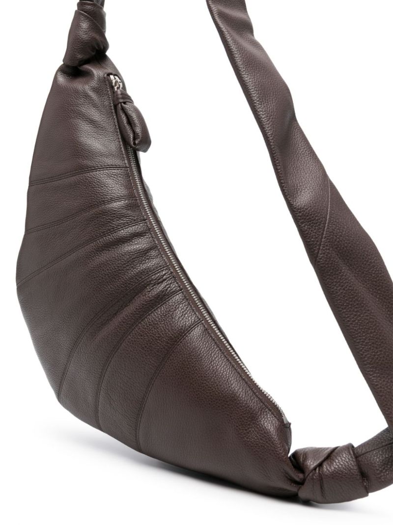 Brown Croissant Medium Leather Shoulder Bag