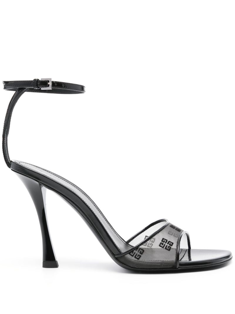 Black Stitch 95 Leather Sandals