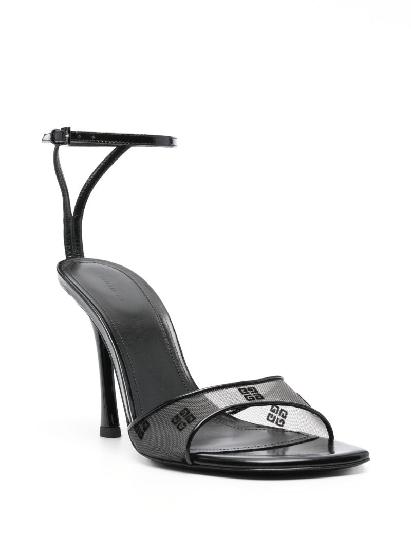 Black Stitch 95 Leather Sandals