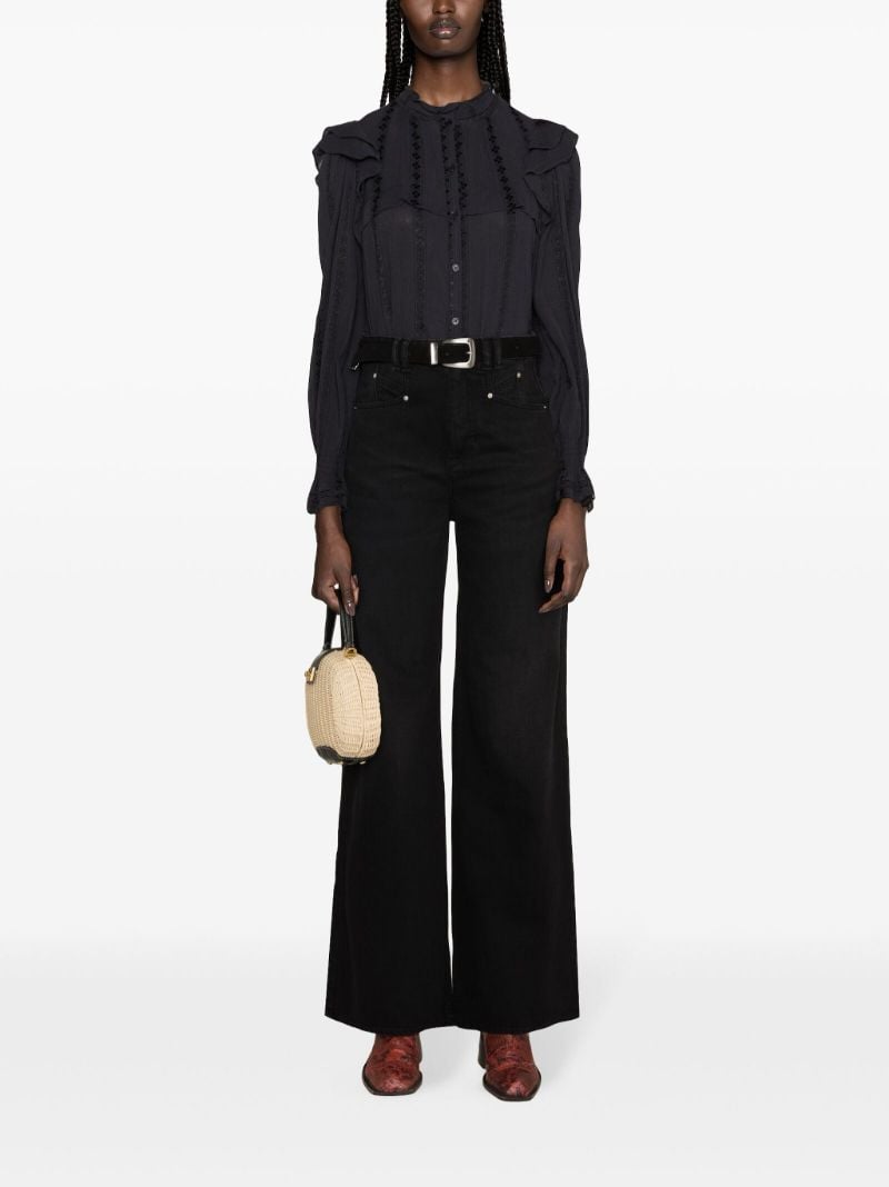 Black Lemony Wide-leg Jeans