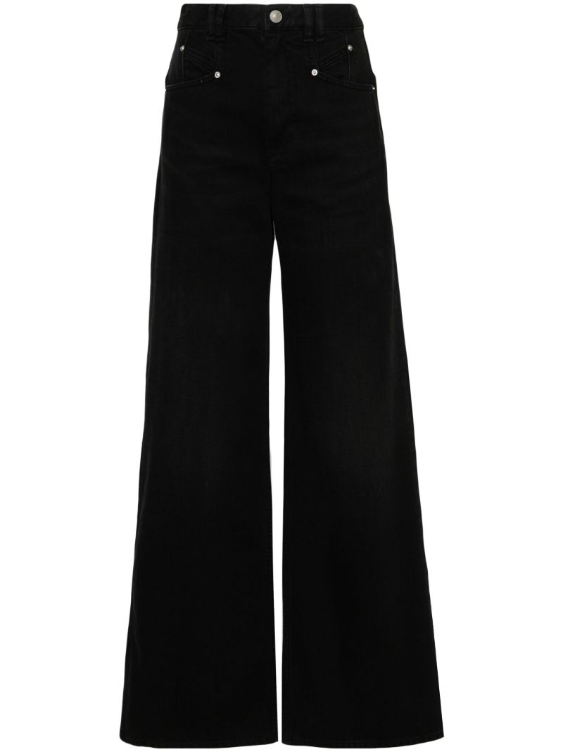 Black Lemony Wide-leg Jeans