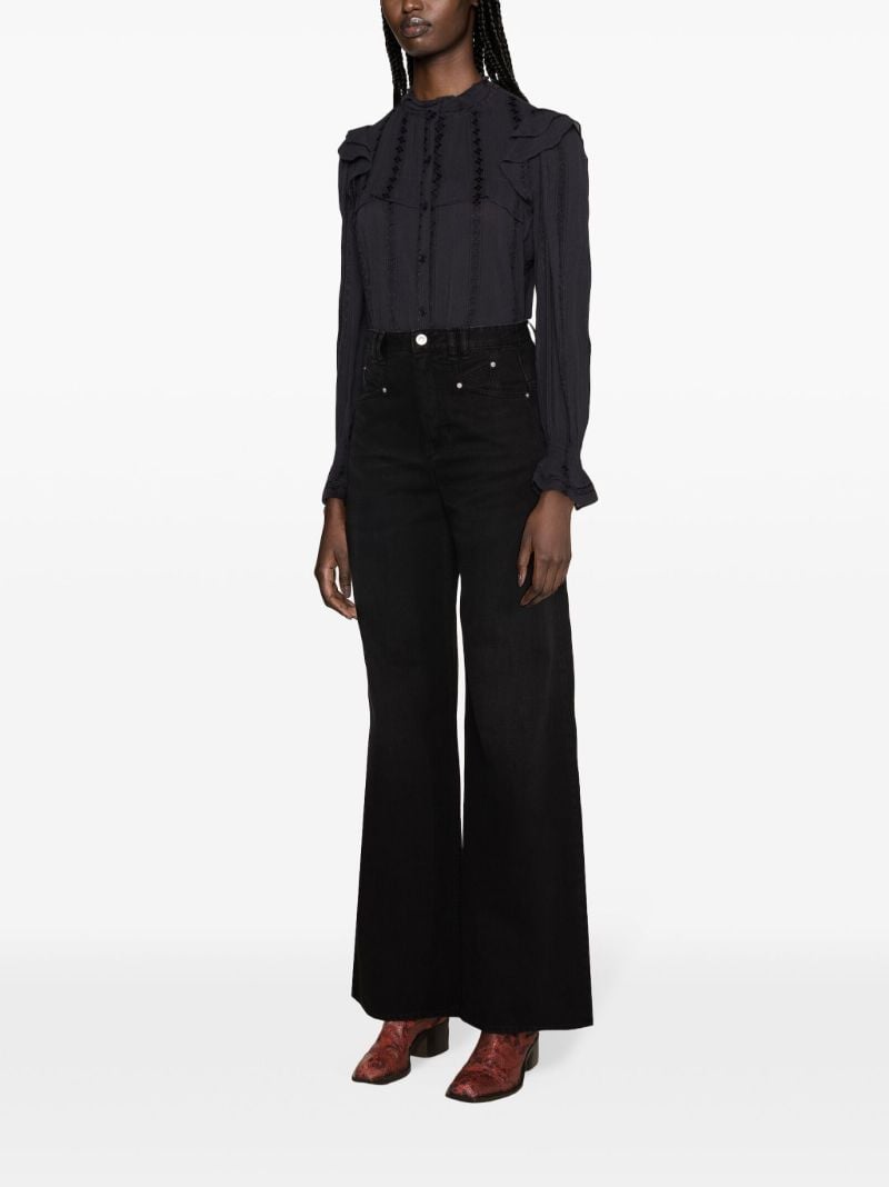 Black Lemony Wide-leg Jeans
