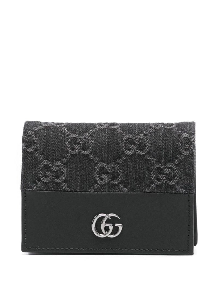 Black Gg Supreme Denim Wallet